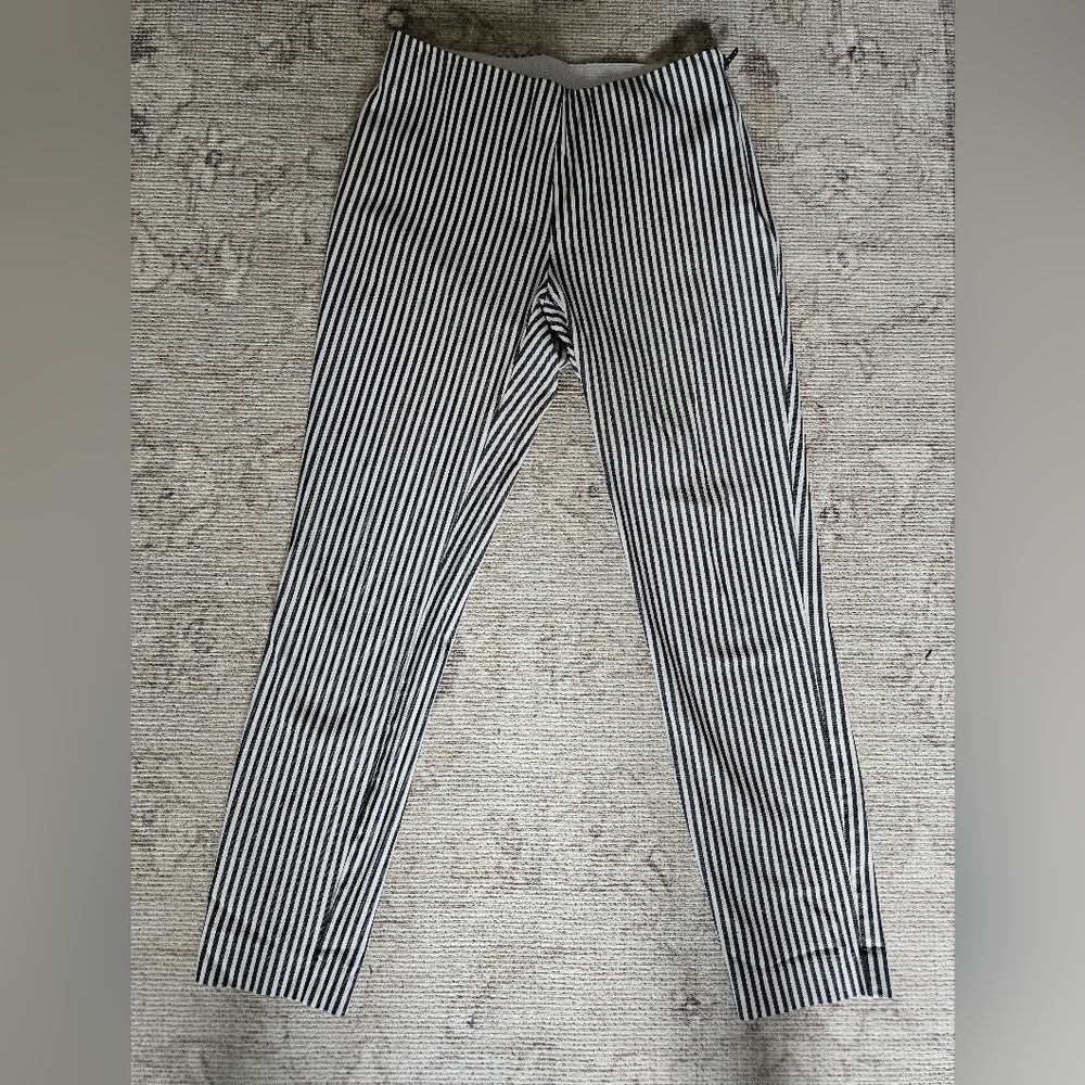 a new day Black and White Striped Ankle Pants.